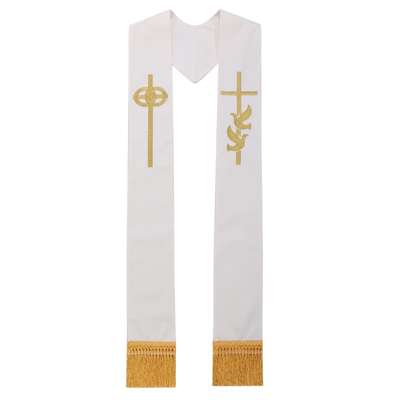BLESSUME Pastor Wedding Embroidery Stole - Image 1