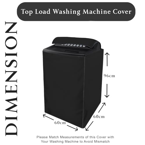 Star Weaves Top Load Washing Machine Cover for LG 10 KG Fully-Automatic Top Loading T10SJSS1Z, Black - Image 3