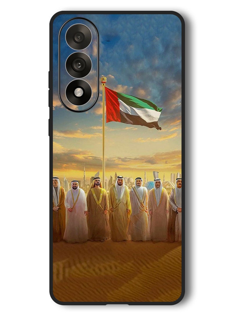 Theodor Case Compatible with OnePlus Nord 5 6.83 Inch Protection Shockproof Bumper Cover Uae Flag Uae Rulers - Image 1
