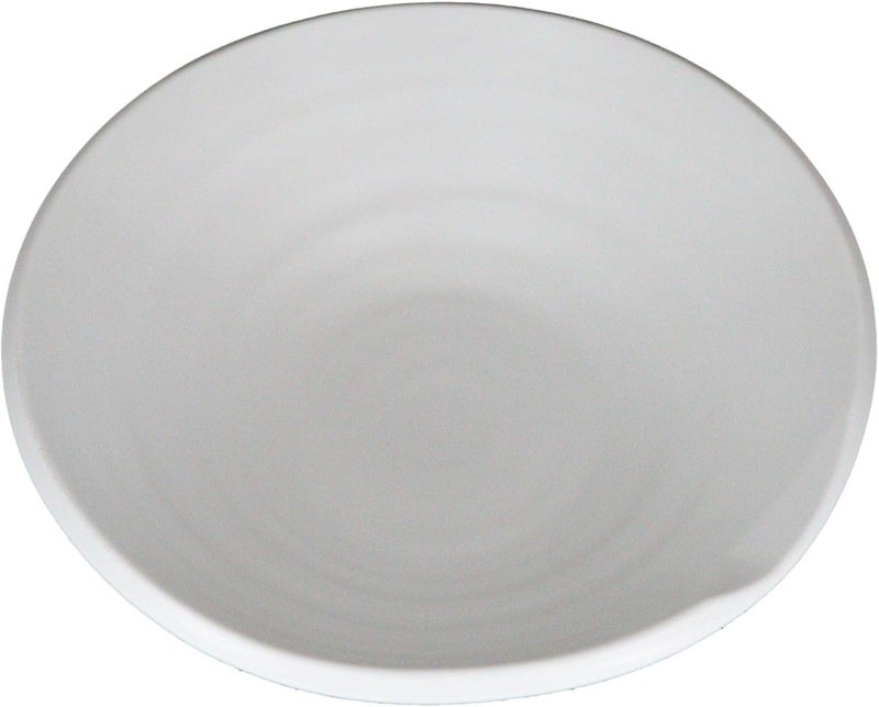 Ebros Gift Ebros Pack Of 6 Contemporary 1025D 78oz Matte White Melamine Large Salad Pasta Ramen Soup Rice Spiral Ridged Irregular Bowls Kitchen Dining Asian Western Cuisine Dinner Bowl Set Restaurant Supply - Image 5