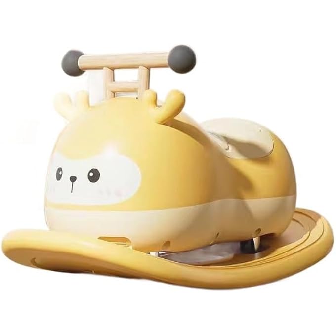 PEANUT CAR TWIST & ROCKING SCOOTER TOY, CAR SEAT & STROLLER TOYS, 1-3 YEAR OLD BABY GIFT (LEMON YELLOW) - Image 2