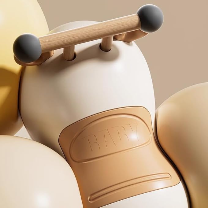 PEANUT CAR TWIST & ROCKING SCOOTER TOY, CAR SEAT & STROLLER TOYS, 1-3 YEAR OLD BABY GIFT (LEMON YELLOW) - Image 4