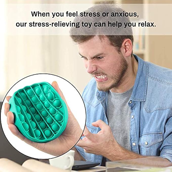 DODO Push pop pop Bubble Sensory Fidget Toy,Autism Special Needs Stress Reliever Silicone Stress Reliever Toy,Squeeze Sensory Toy (3pcs-B) - Image 5