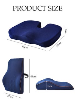 DUNISO Seat Cushion and Lumbar Support Pillow for Office Chair, Memory Foam Car Seat Cushions Back Support Pillows, Help Relieve Pain of Back, Lumbar, Tailbone and Sciatic Nerve  - Image 4