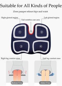 DUNISO Seat Cushion and Lumbar Support Pillow for Office Chair, Memory Foam Car Seat Cushions Back Support Pillows, Help Relieve Pain of Back, Lumbar, Tailbone and Sciatic Nerve  - Image 3
