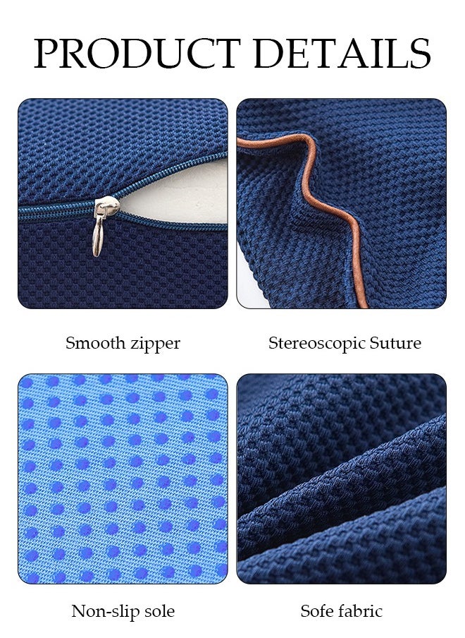 DUNISO - Seat Cushion and Lumbar Support Pillow for Office Chair, Memory Foam Car Seat Cushions Back Support Pillows, Help Relieve Pain of Back, Lumbar, Tailbone and Sciatic Nerve - Image 1