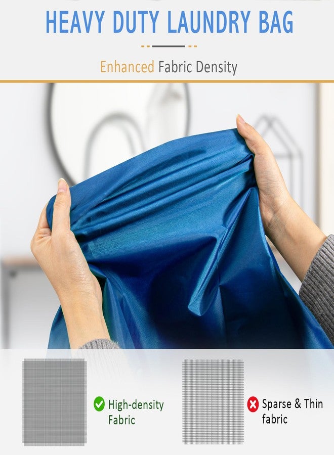Isink Extra Large Laundry Bag With Handles, Heavy Duty Laundry Bag, Travel Laundry Bag for Dirty Clothes, Laundry Bag for Traveling, Dirty Clothes Travel Bag, Laundry Bag for Camp, 28" x 40"(Blue) - Image 3