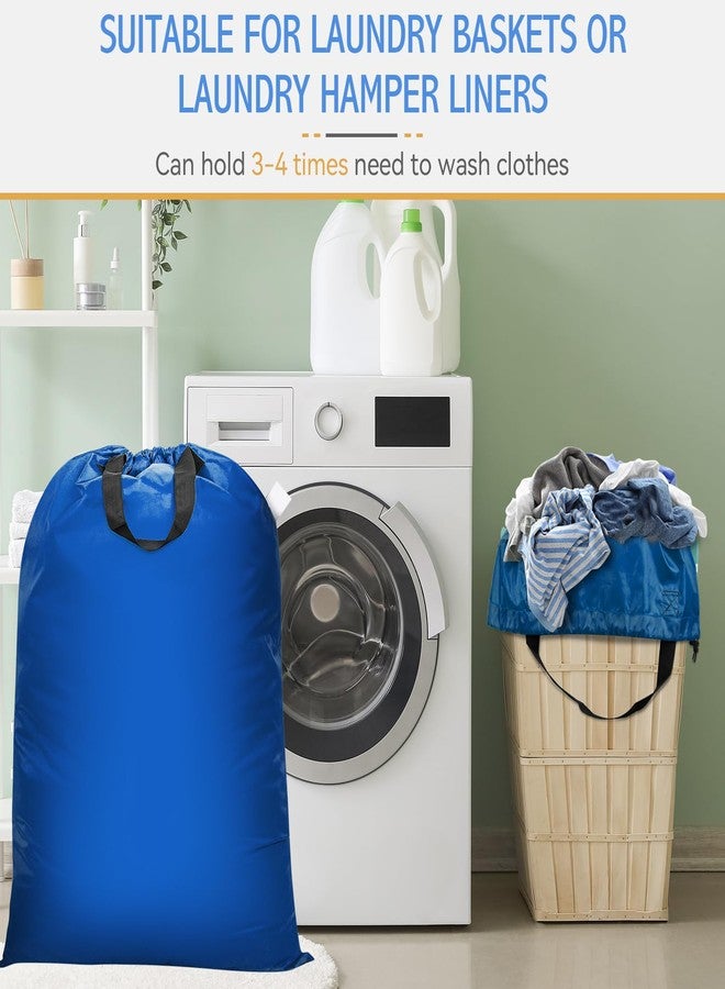 Isink Extra Large Laundry Bag With Handles, Heavy Duty Laundry Bag, Travel Laundry Bag for Dirty Clothes, Laundry Bag for Traveling, Dirty Clothes Travel Bag, Laundry Bag for Camp, 28" x 40"(Blue) - Image 5