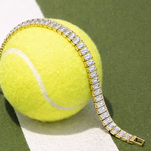 SALVE Baguette Stone Crystal Tennis Bracelet for Women | Aesthetic Accessories for Girls Ladies Bracelet | Fashion Jewellery for Women, Fancy Girls Bracelet Stylish | Valentine's Gift for Girlfriend - Image 3