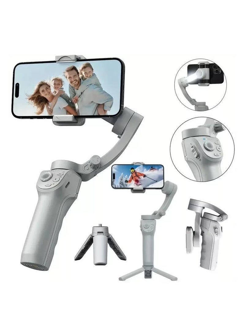 Gimbal Stabilizer for Smartphones, 3-axis Phone Gimbal for Android & iPhone, Phone Stabilizer for Video Recording with Face/Object Tracking