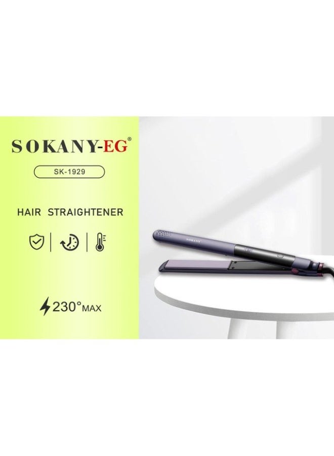 sokany SK-1929 Digital Display Hair Straightener Ceramic 230° - Purple - Image 3