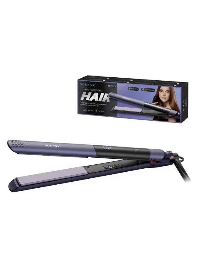 sokany SK-1929 Digital Display Hair Straightener Ceramic 230° - Purple - Image 2