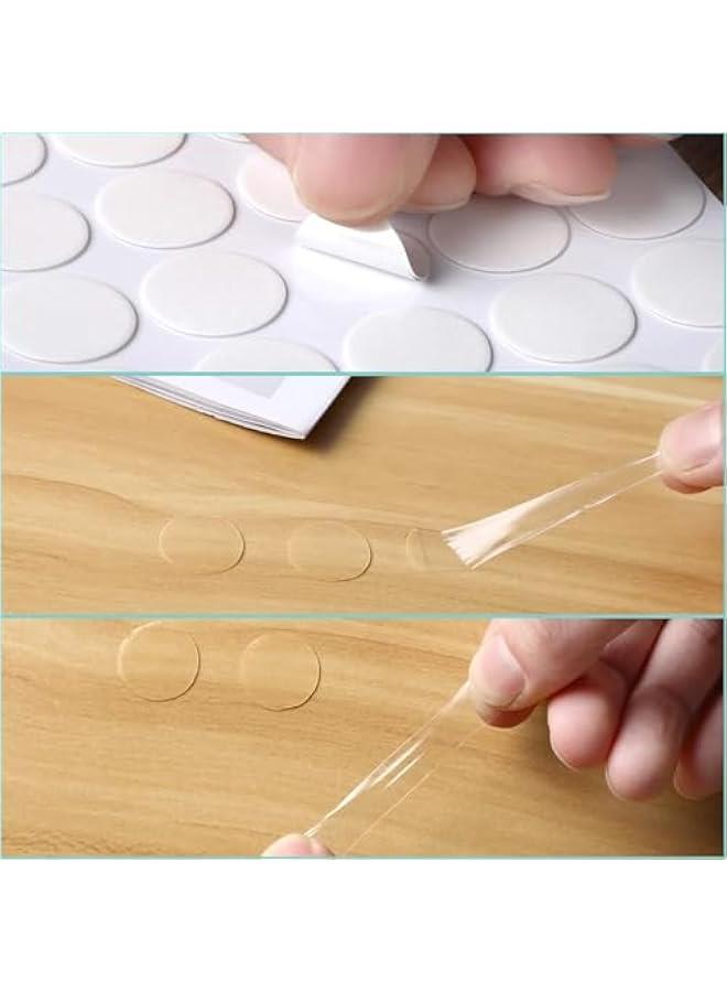 يانيون 280 قطعة من ملصقات النقاط اللاصقة مزدوجة الجوانب قابلة للازالة معجون دائري شفاف لاصق لا يترك اثرا، ملصقات صغيرة مقاومة للماء لتزيين المهرجانات (20 ملم، 280) - Image 3