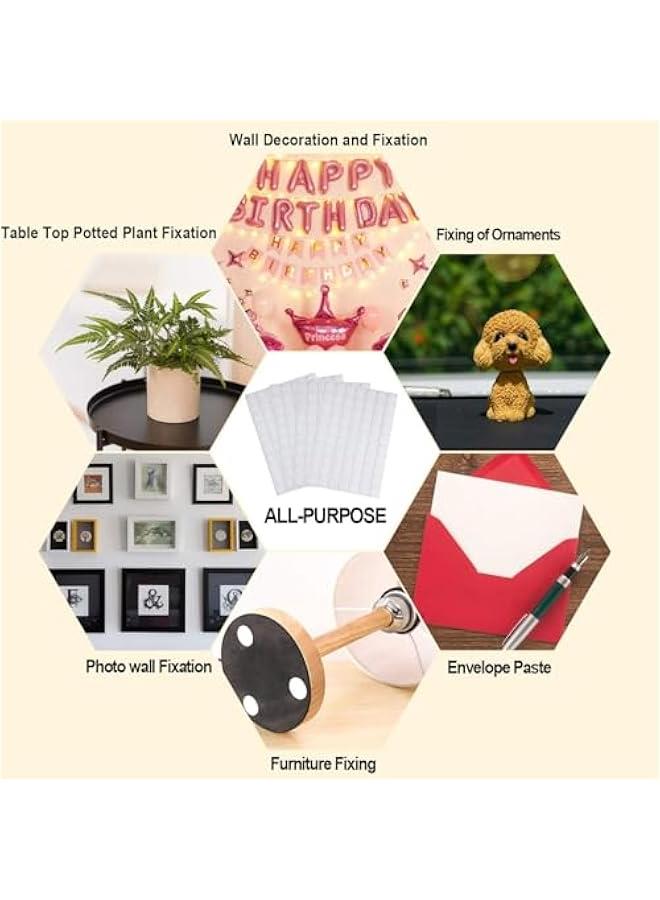 يانيون 280 قطعة من ملصقات النقاط اللاصقة مزدوجة الجوانب قابلة للازالة معجون دائري شفاف لاصق لا يترك اثرا، ملصقات صغيرة مقاومة للماء لتزيين المهرجانات (20 ملم، 280) - Image 5