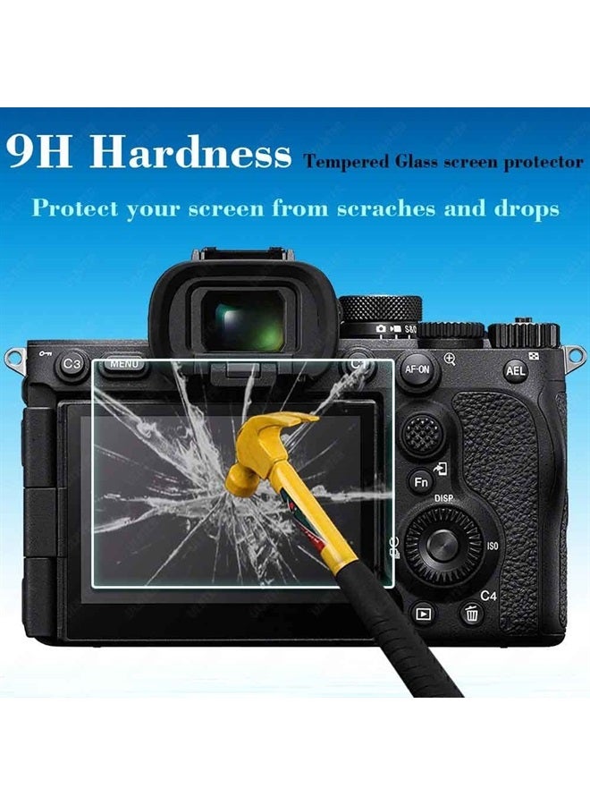 ULBTER Screen Protector for Sony Alpha A7R V 7R V A7RV Camera & Hot Shoe Cover, 0.3mm 9H Hardness Tempered Glass Cover Anti-Scrach Anti-Fingerprint Anti-Bubble [3 Pack] - Image 4