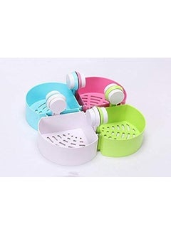 ANYM ANYM Bathroom Shower Corner Shelf Cosmetic Storage Rack Caddy Basket with Wall Mounted Suction Cup Multicolor  - Image 2