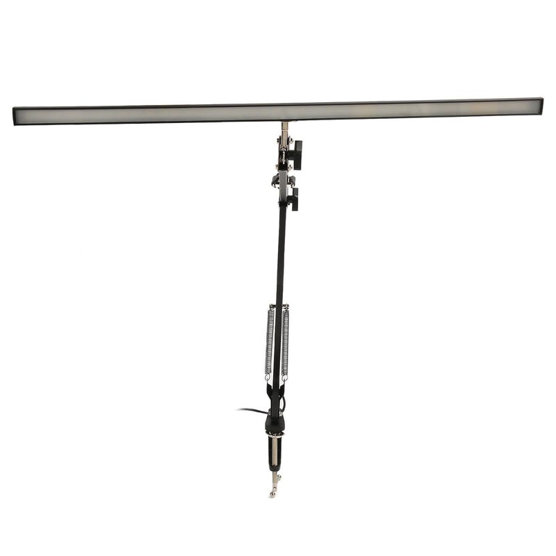 klarako LED Esthetician Light, Magnifying Glass with Light, Adjustable Dimmable, Full Spectrum Lamp Chips, Swing Clamp Stand, Multi Section Folding Arm (Black Clamp) - Image 1