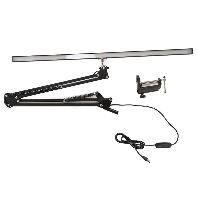 klarako LED Esthetician Light, Magnifying Glass with Light, Adjustable Dimmable, Full Spectrum Lamp Chips, Swing Clamp Stand, Multi Section Folding Arm (Black Clamp) - Image 5
