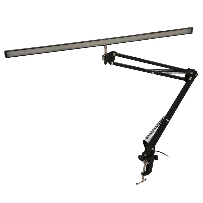 klarako LED Esthetician Light, Magnifying Glass with Light, Adjustable Dimmable, Full Spectrum Lamp Chips, Swing Clamp Stand, Multi Section Folding Arm (Black Clamp) - Image 4