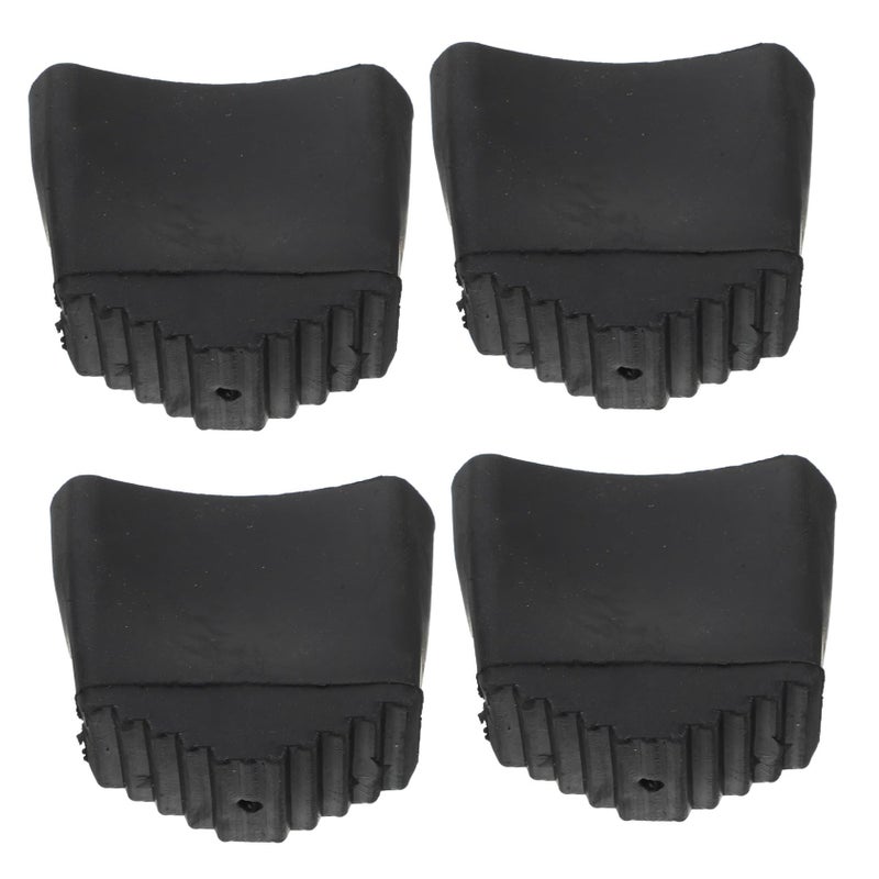 8Pcs Black Rubber Ladder Foot Pads Protects Floors and Carpets Easy Install Wear Resistant - Image 2