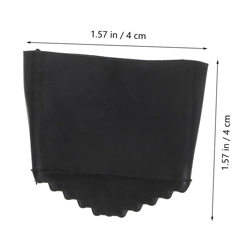 8Pcs Black Rubber Ladder Foot Pads Protects Floors and Carpets Easy Install Wear Resistant - Image 3