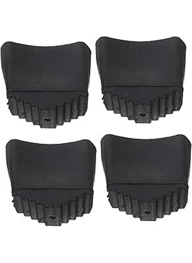 8Pcs Black Rubber Ladder Foot Pads Protects Floors and Carpets Easy Install Wear Resistant - Image 1
