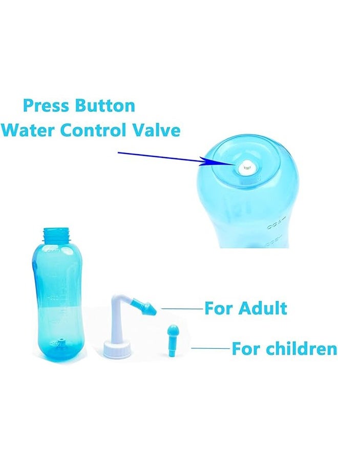 waterpulse Non-slip Nasal Cleaner Bottle，Neti Pot Sinus Rinse Nasal Wash Bottle，Nose Wash Neti Pot Sachets Rinse Nasal Irrigation With Water Pulse Saline Bottle Green 300ml  - Image 2