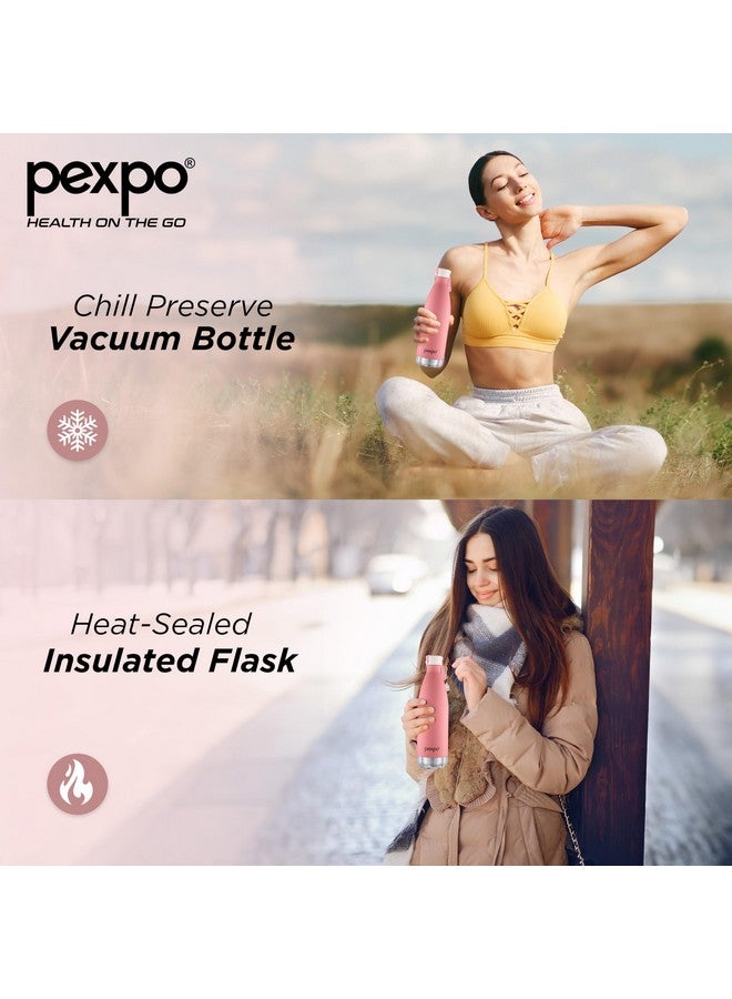 Pexpo Espresso 1000 ISI Certified|Hot &Cold|Vacuum Insulated|Stainless Steel Water Bottle - 980ml |Candy Pink|Silicon Strap|Home|School|College|Gym|Travelling|Hiking - Image 4