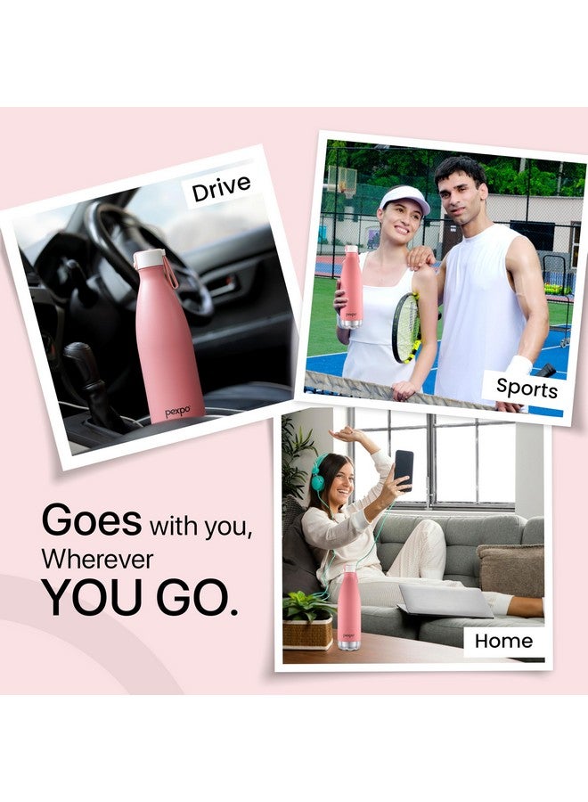 Pexpo Espresso 1000 ISI Certified|Hot &Cold|Vacuum Insulated|Stainless Steel Water Bottle - 980ml |Candy Pink|Silicon Strap|Home|School|College|Gym|Travelling|Hiking - Image 5