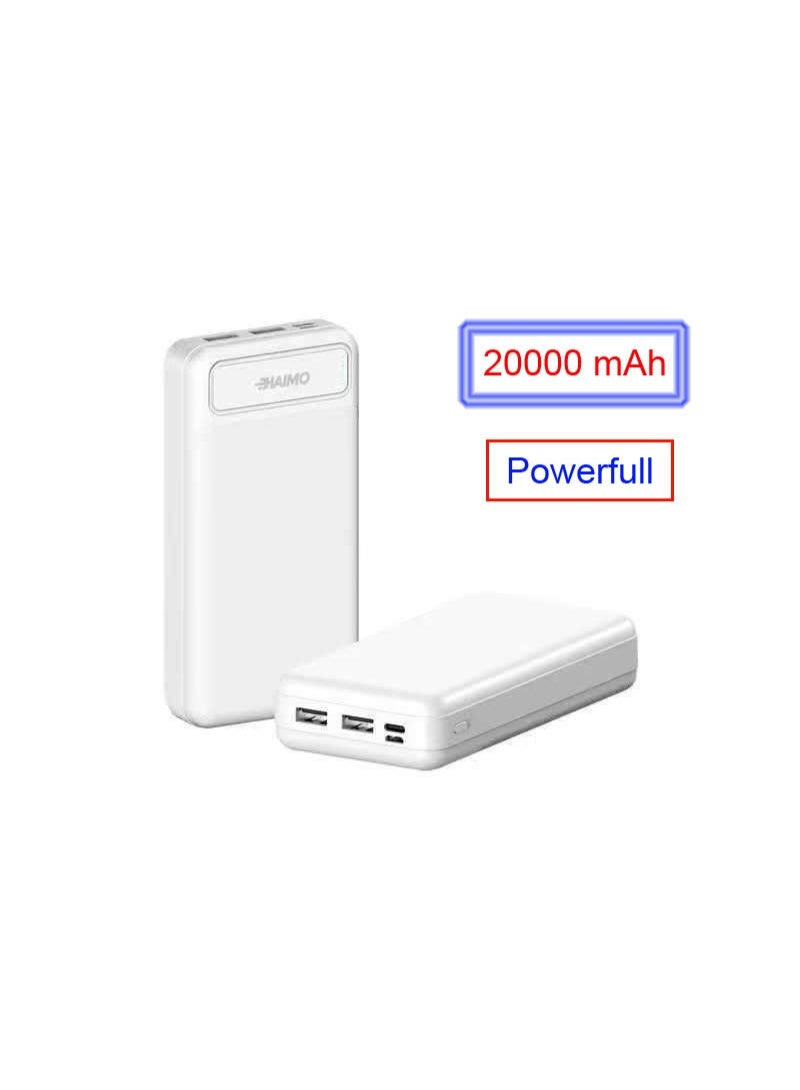 Haimo 20000 mAh Power bank 5V 2.1A out put with A quality,with a free cable battery - Image 3