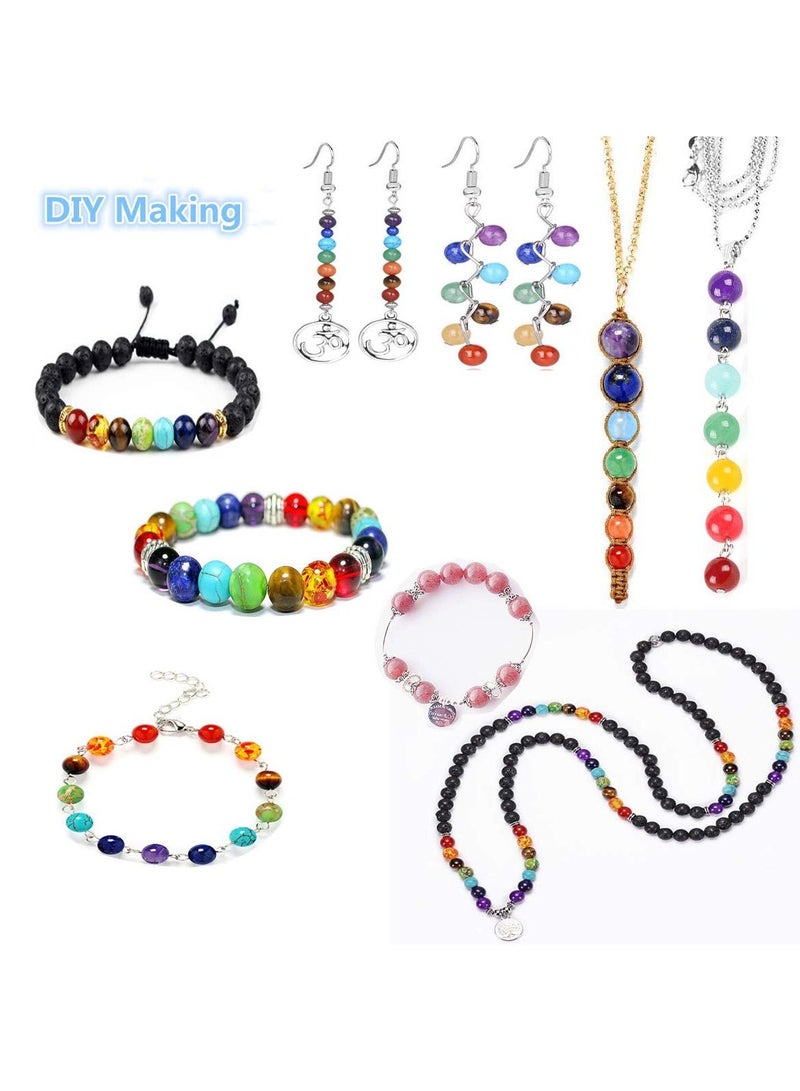 ماونتين جيمس مجموعة ميجا مجموعة متنوعة من الخرز الحرفي الصغير مع صندوق منظم للأساور DIY وصناعة المجوهرات و صندوق من احجار الجيمستون و الكريستال - Image 2