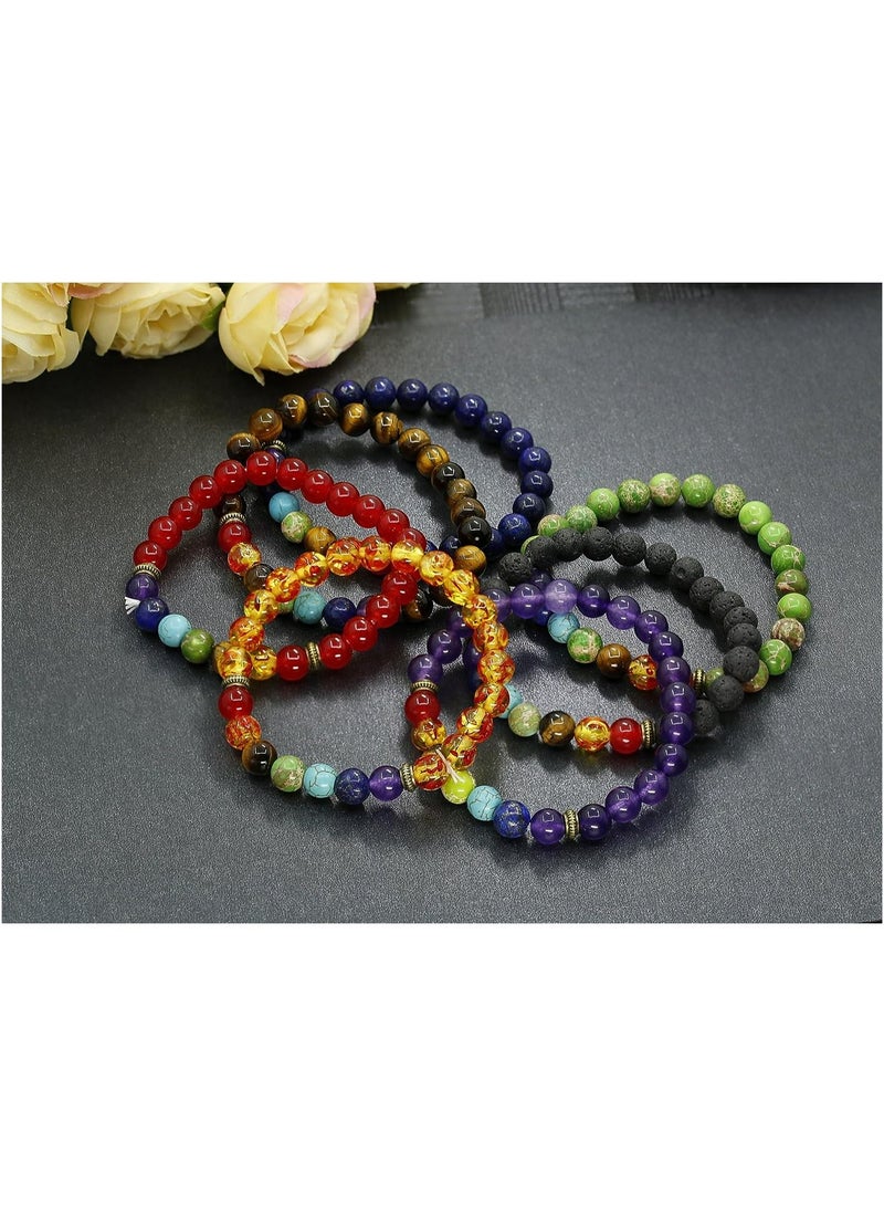 ماونتين جيمس مجموعة ميجا مجموعة متنوعة من الخرز الحرفي الصغير مع صندوق منظم للأساور DIY وصناعة المجوهرات و صندوق من احجار الجيمستون و الكريستال - Image 4