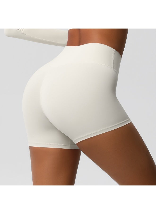 شورت يوغا نسائي بخصر مرتفع ورفع للمؤخرة، درزة داخلية 3 بوصات، بفرشاة مزدوجة للجري واللياقة البدنية - Image 2