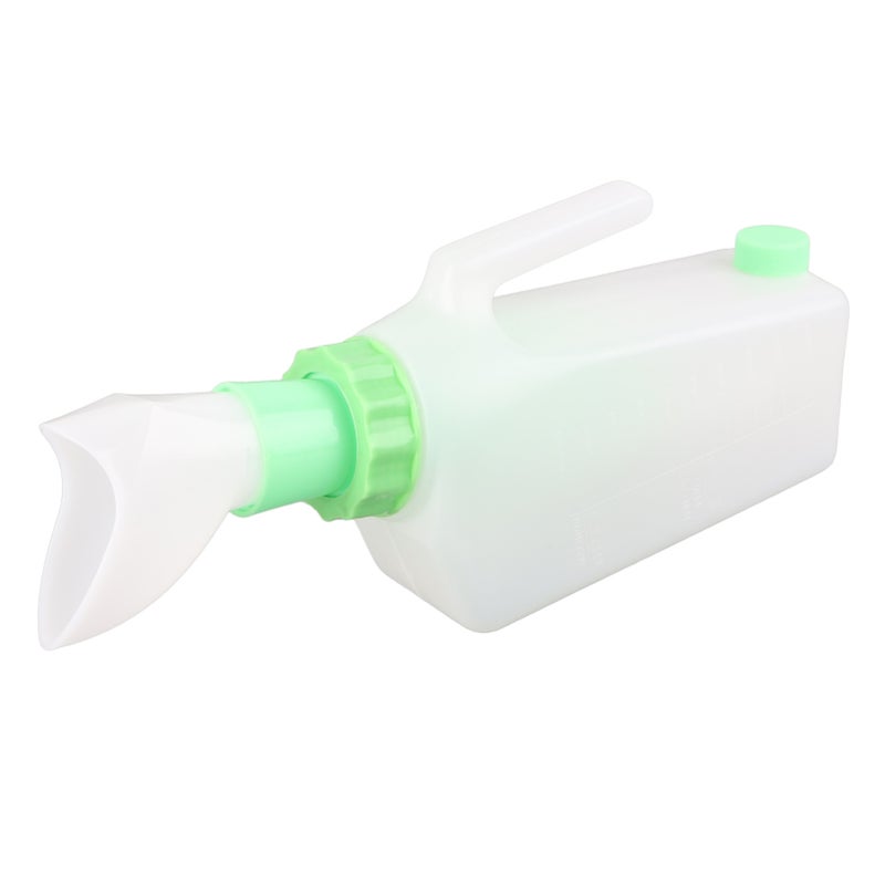 Women Urine Bottle with Lid Large Prevent Leakage Capacity Portable Bedpan Bottle for Travel 1000ml - Image 1