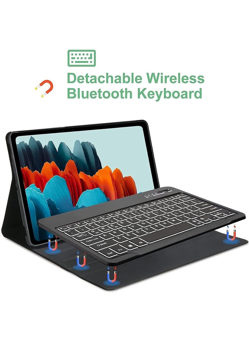 Arabic and English Keyboard Case with Mouse for Xiaomi Pad 6 / Pad 6 Pro 11 Inch 2023 Release, Detachable 7 Color Backlit Bluetooth Keyboard, Protection Soft Cover, Flip Stand  - Image 2