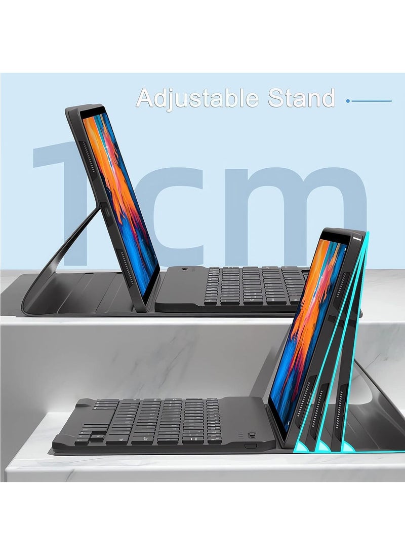Arabic and English Keyboard Case with Mouse for Xiaomi Pad 6 / Pad 6 Pro 11 Inch 2023 Release, Detachable 7 Color Backlit Bluetooth Keyboard, Protection Soft Cover, Flip Stand  - Image 5
