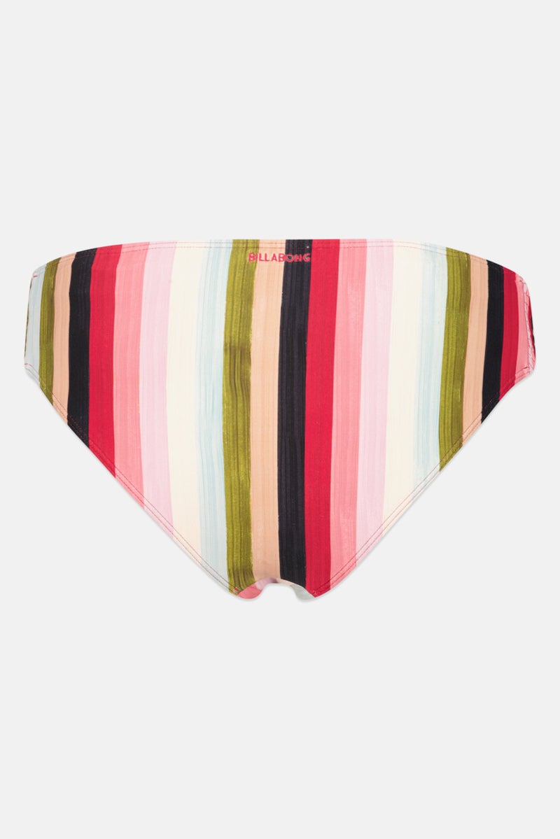 Billabong Women Stripe Print Bikini Bottom, Multicolor - Image 2
