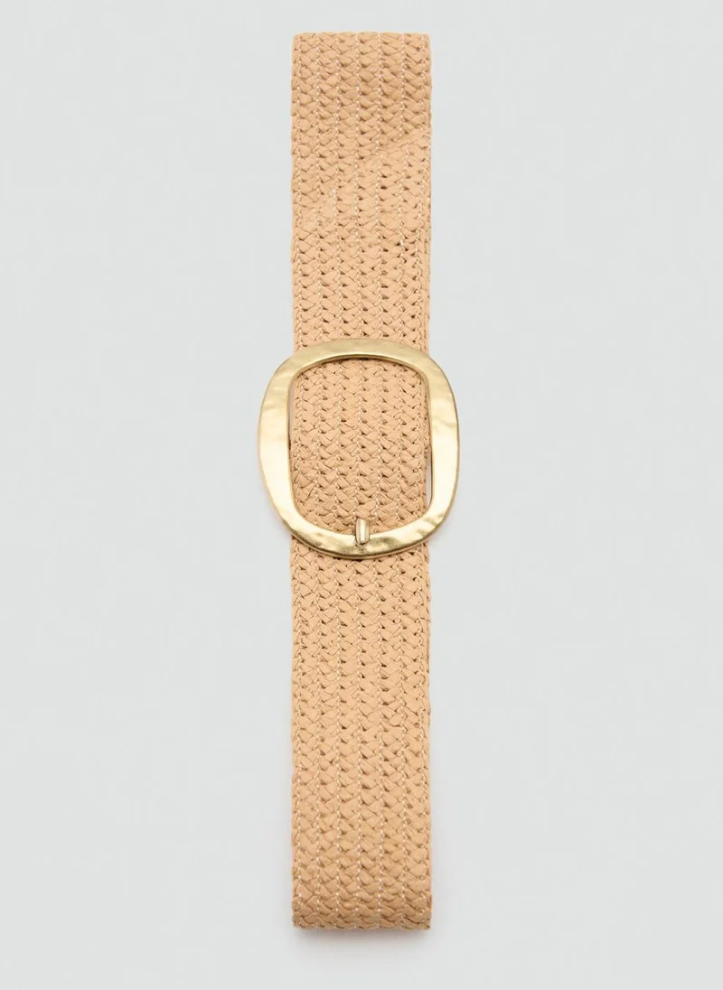 مانجو Natural fibre belt with oval buckle