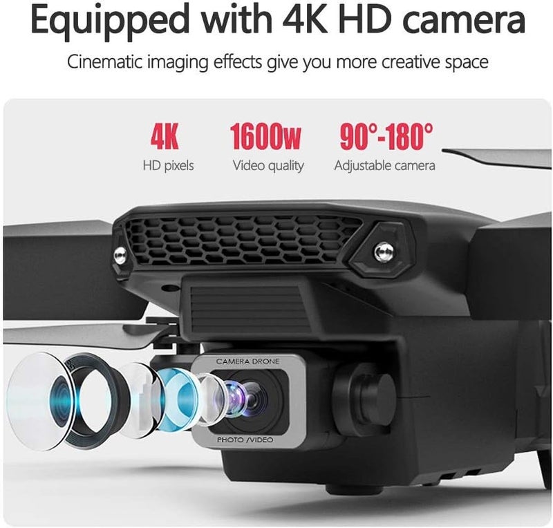 Generic Camera Drone for Aerial Photography – 4K FPV Quadcopter – Foldable Design, Smart Controls, Wi-Fi Live Streaming, Long Battery, Ideal for Vlogging, Travel Films & Real Estate Shoots  - Image 2