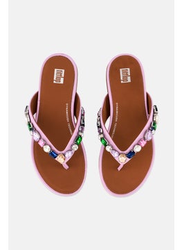 FitFlop Women Gracie Jewel Deluxe Slip On Slippers, Lilac Combo  - Image 3