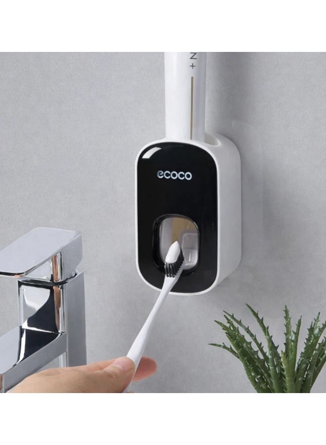 إيكوكو موزع معجون أسنان أوتوماتيكي وحامل فرشاة أسنان يثبت على الحائط من ecoco للأطفال بعمر 6 سنوات فما فوق - Image 1