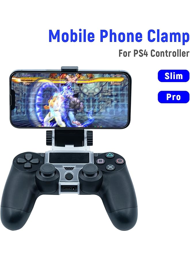 Mcbazel Ps4 Controller Clip Ps4 Smart Phone Holder Phone Clamp Mount Stand Clip For Ps4/ Ps4 Slim/ Ps4 Pro Controller Black - Image 3