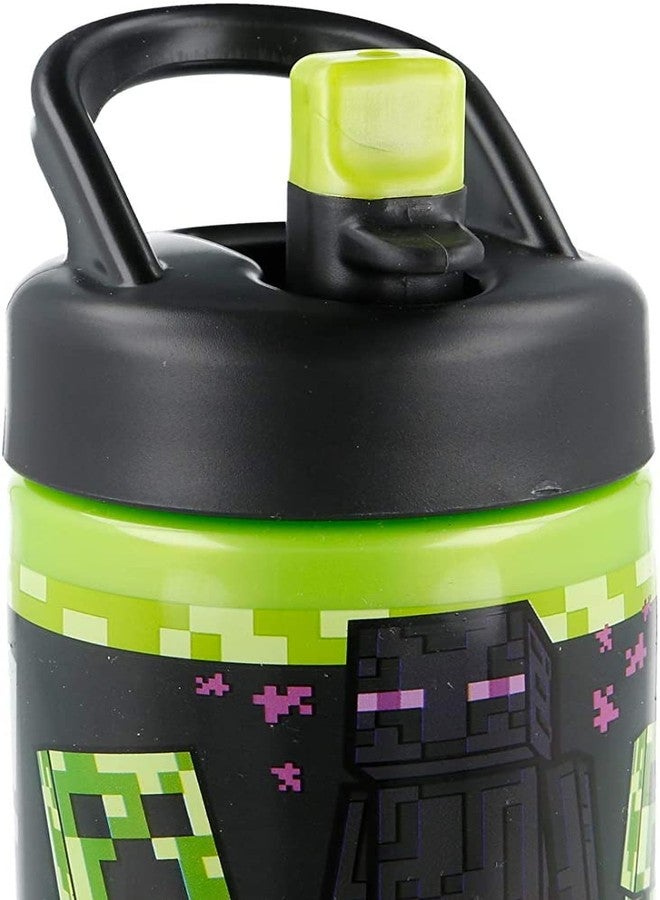 Stor Minecraft Sports Water Bottle with Straw and Built-In Handle 410ml - Image 5