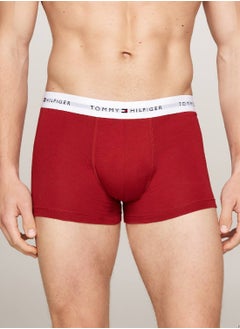 TOMMY HILFIGER Men's 5-Pack Signature Logo Waistband Trunks - Cotton, Multicolour  - Image 2