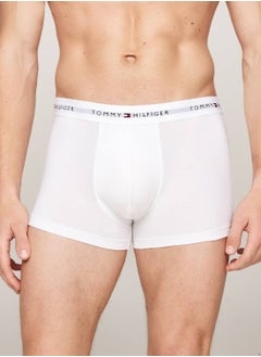 TOMMY HILFIGER Men's 5-Pack Signature Logo Waistband Trunks - Cotton, Multicolour  - Image 3