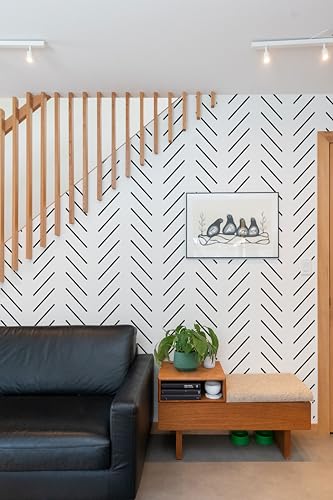 PINKIPO®, Simple Herringbone, (16"x40") XL Stencil, Large Wall Stencil, Modern Geometric Wall Stencils for Painting, Stencils for Walls, Chevron Wall Stencil Pattern - Image 5