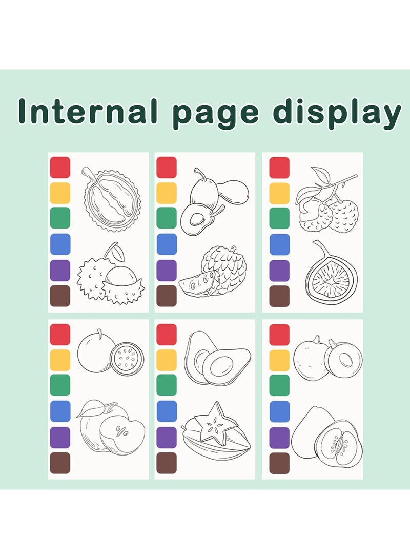 CMGTYYD Mini Paint Pad, Mini Watercolour Paint Pad, Watercolor Canvas, Mini Canvas, Mini Canvas with 1 Brush and 6 Colored Pigments, Puzzle Casual Toy for Exercising Color Skills - Image 5