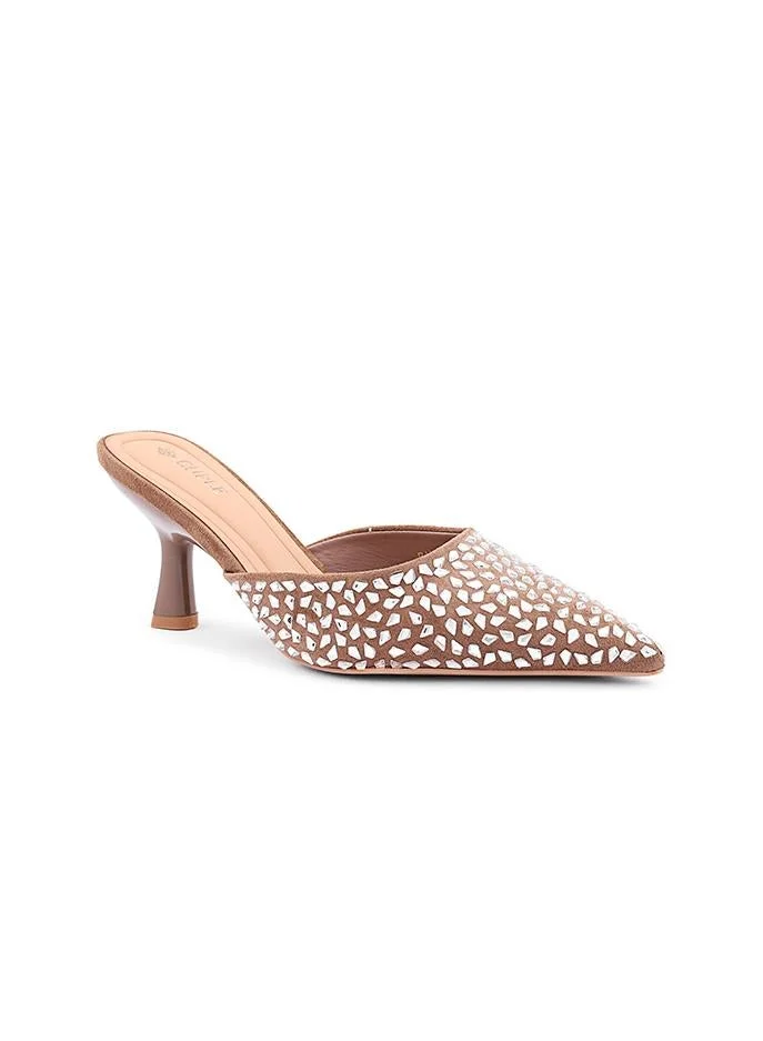 Cuple Cuple Cutout Detail Heeled Mules