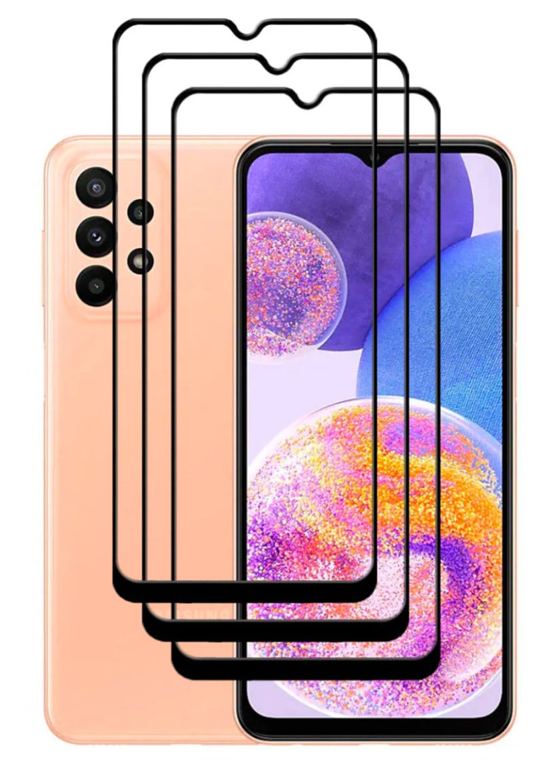 ACLIX 3 Pieces Antistatic ESD Dustproof Premium Quality High Definition Tempered Glass Screen Protector Designed For Samsung Galaxy A23 - Image 1