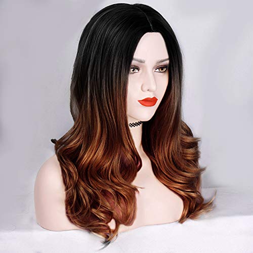 Rapidsflow® Full Head Synthetic Women Wigs Long Hair For Women/Women Wigs Natural Hair (Curly Ombre) - Image 5